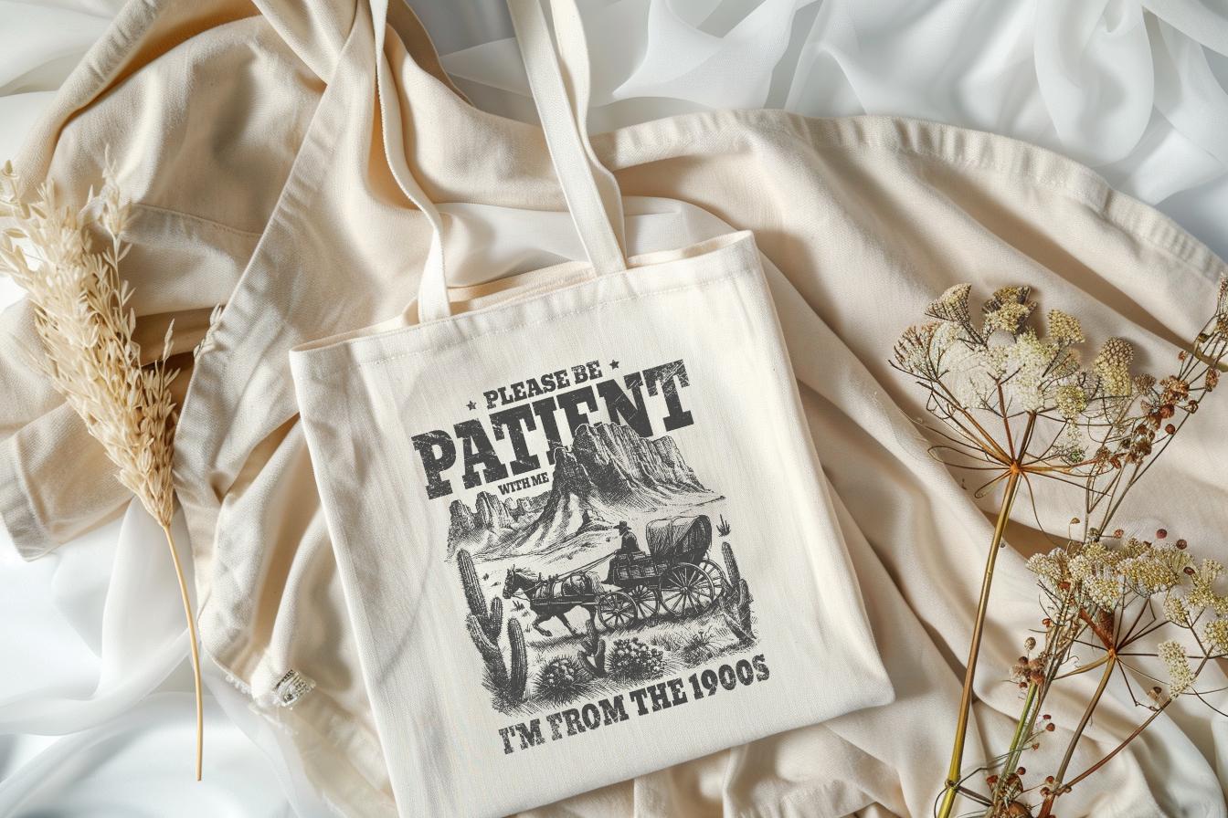 Please Be Patient With Me, I'm From The 1900's Canvas Tote Bag