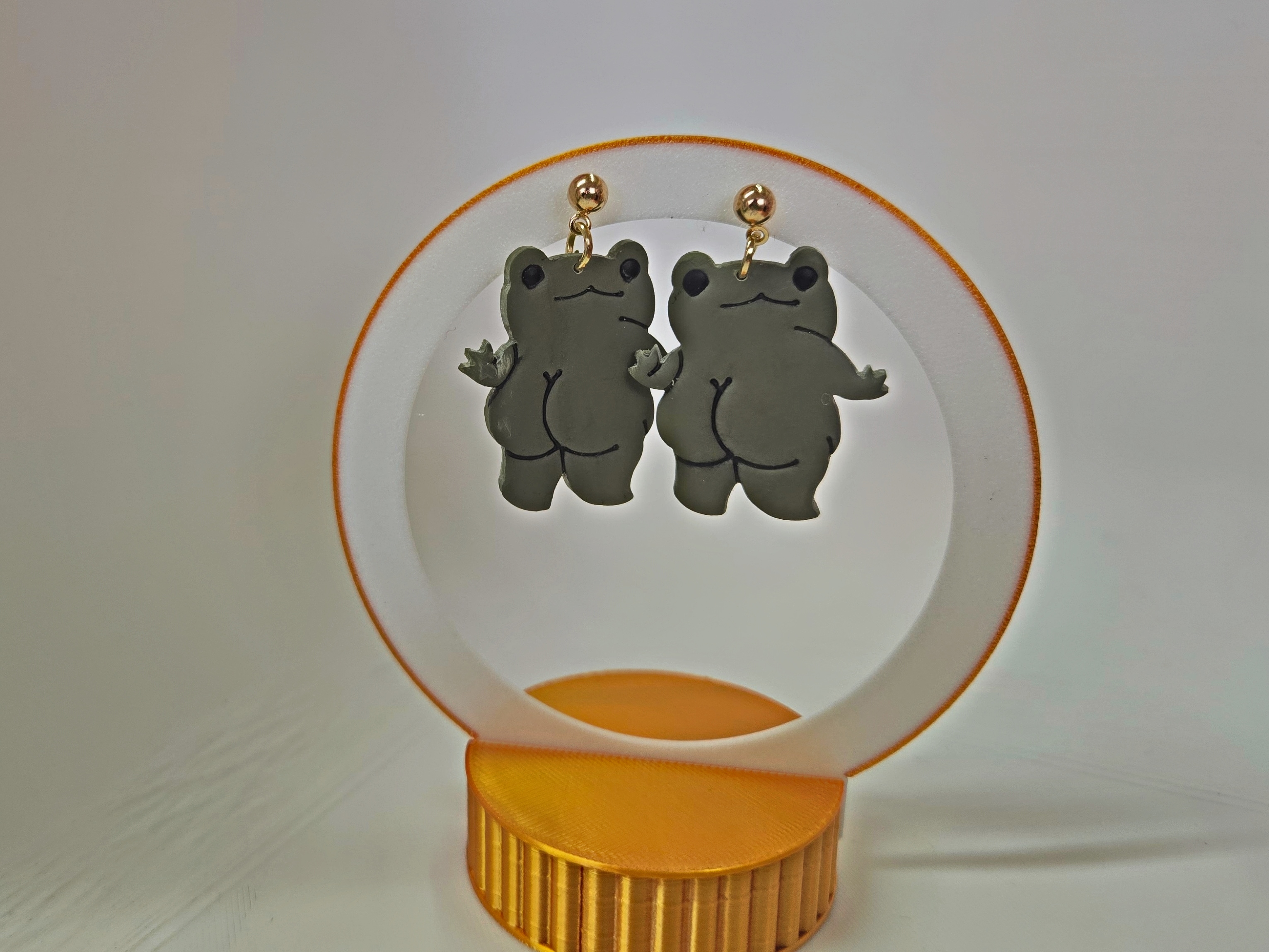 Frog-Shaped Dangle Earrings