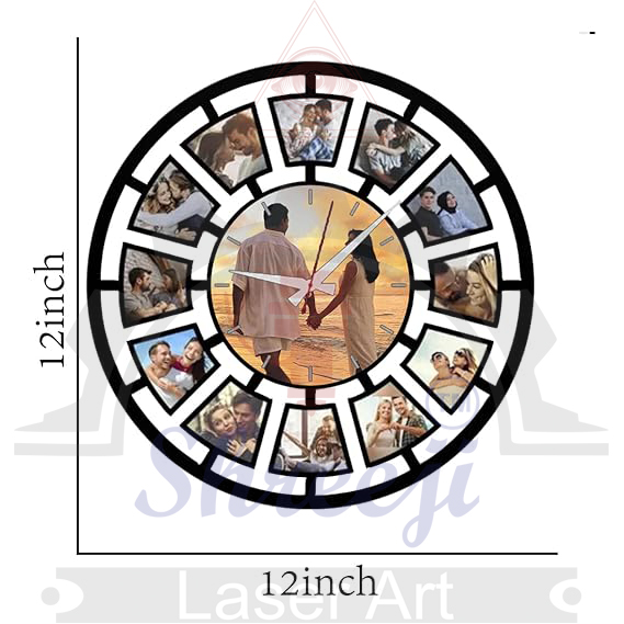 13 PIECE ROUND UNIQUE CLOCK