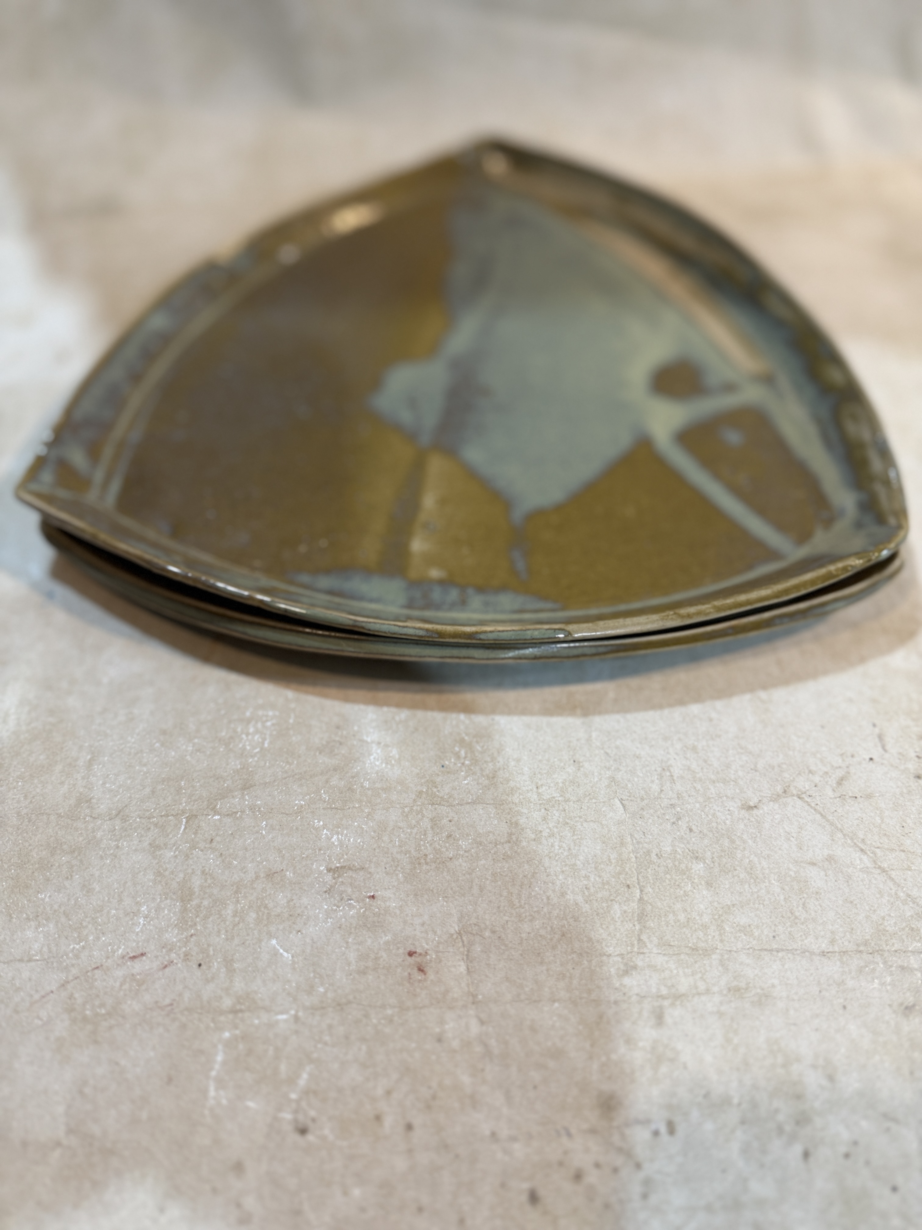 Space -Set of 2 Triangle Crafted Plate