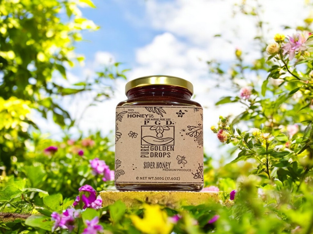 Pure Golden Drops β Premium Sider Small Bee Honey π―