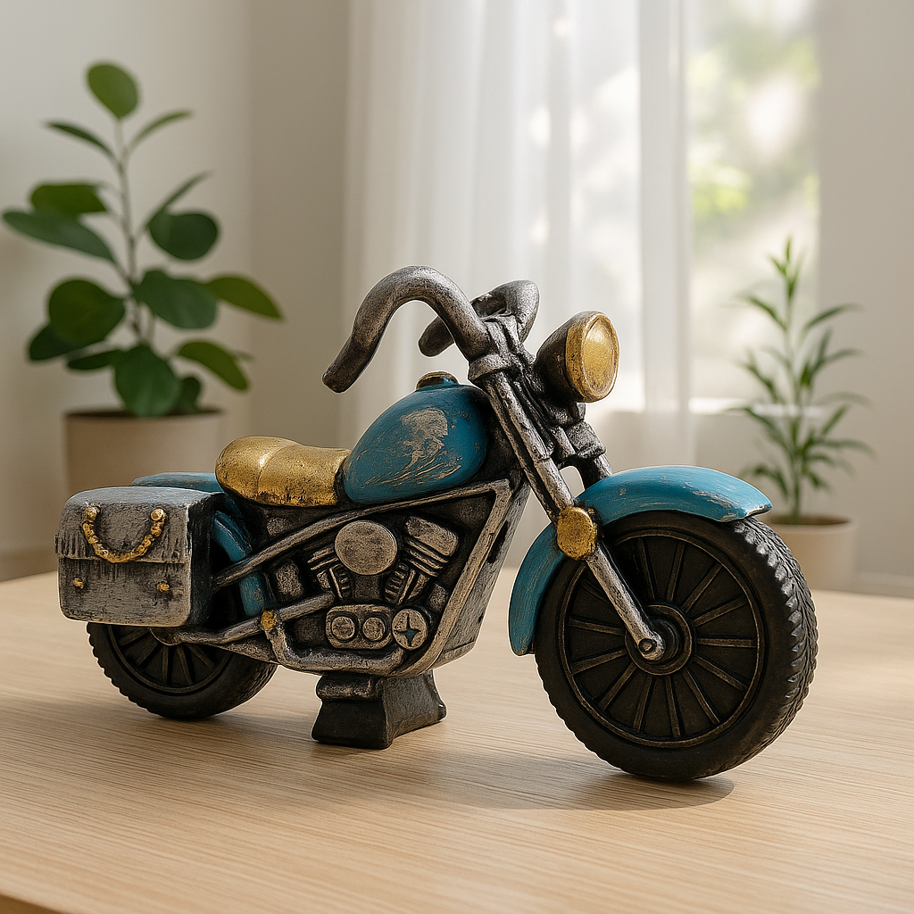 Vintage Motorcycle Decorative Figurine