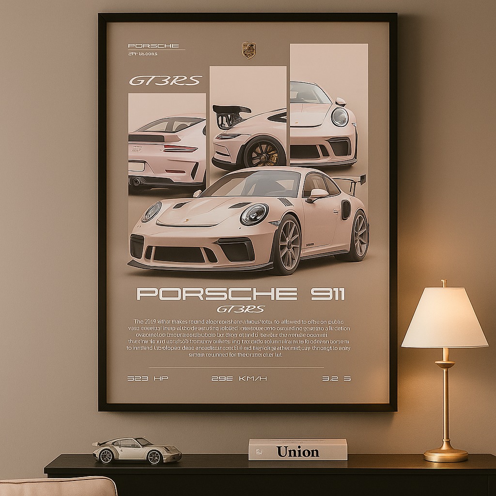 Porsche 911 GT3RS Poster Wall Art