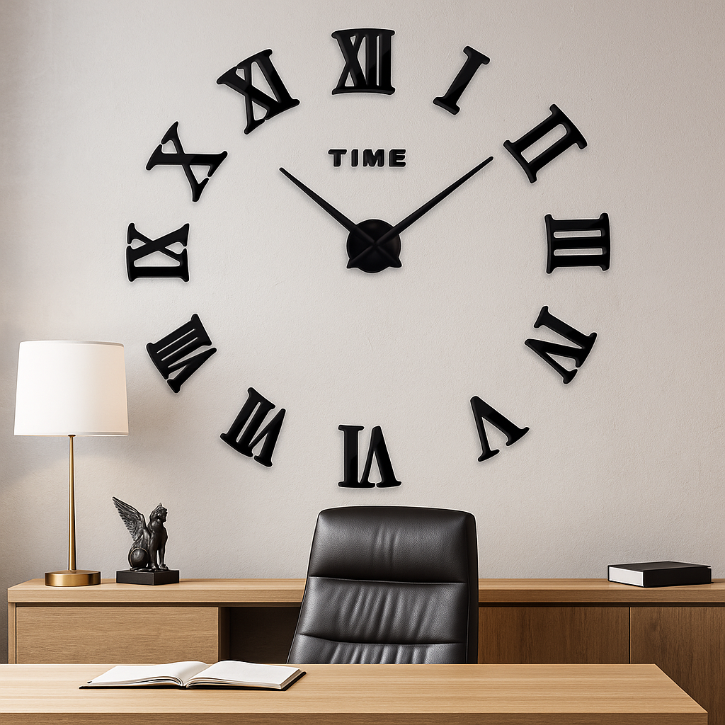 Large Roman Numeral Wall Clock