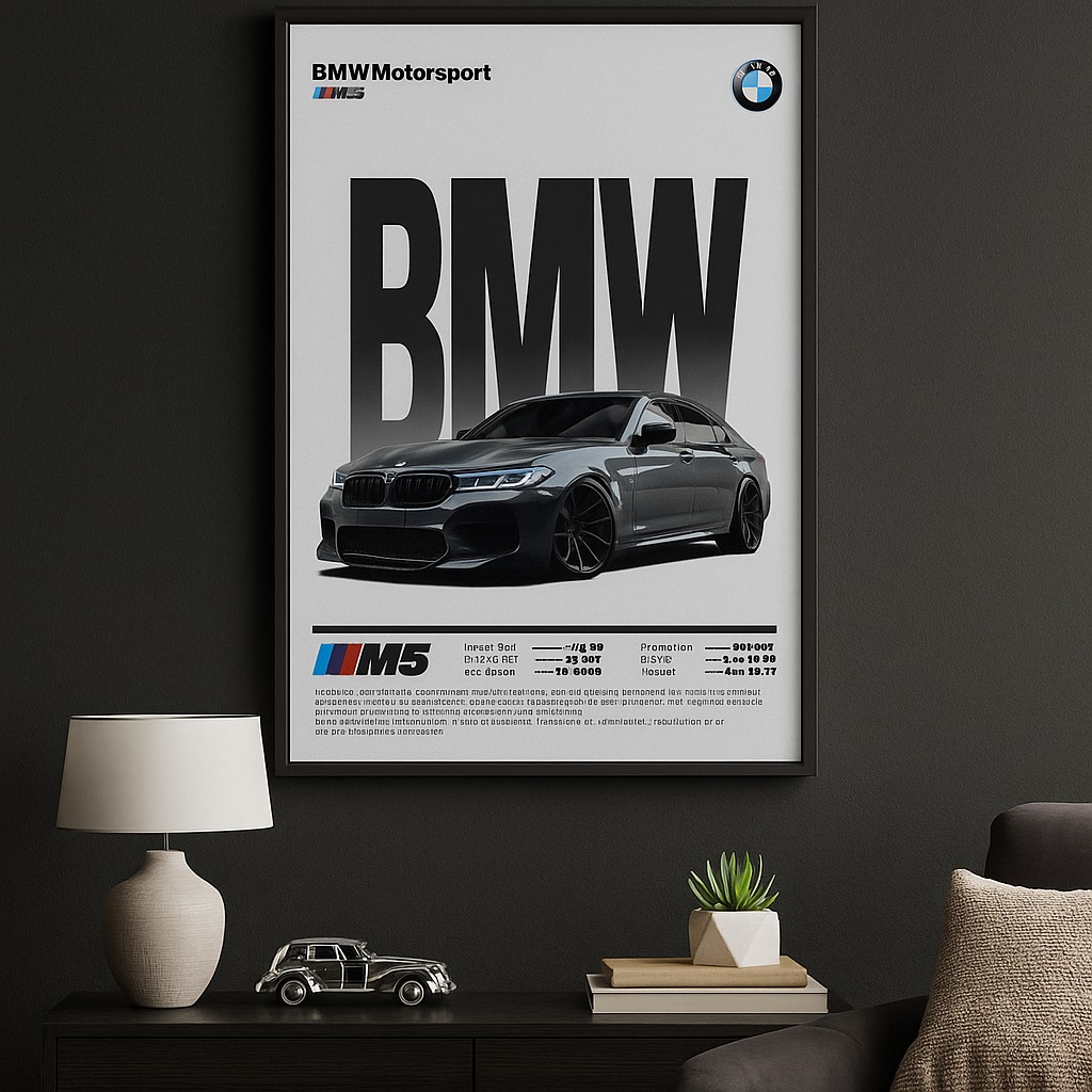 BMW M5 Poster Wall Art