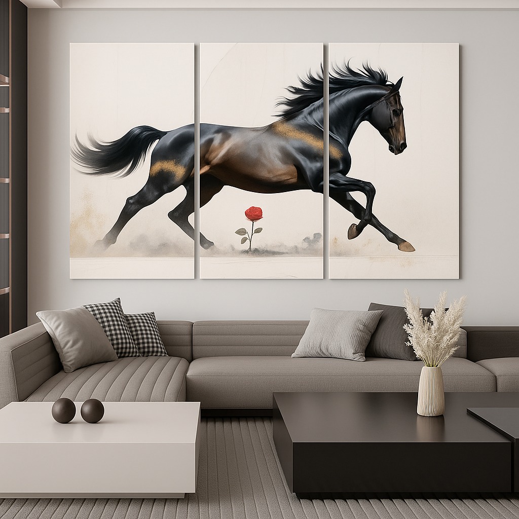 Modern Horse Wall Art (3 panel)
