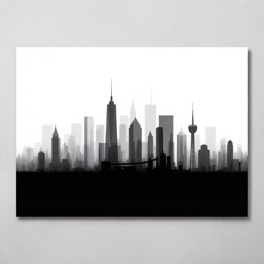 Modern City Skyline Canvas Art