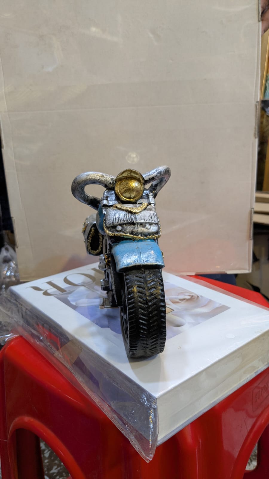 Vintage Motorcycle Decorative Figurine