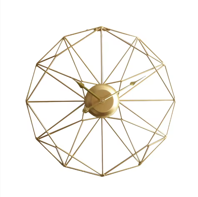 Geometric Metal Wall Clock