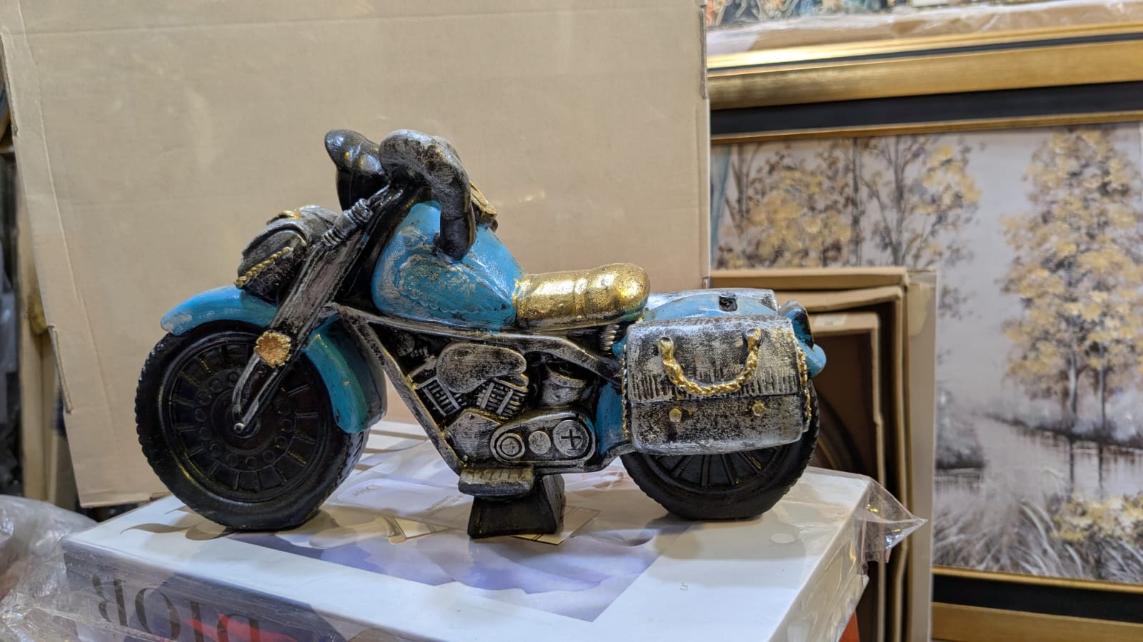 Vintage Motorcycle Decorative Figurine