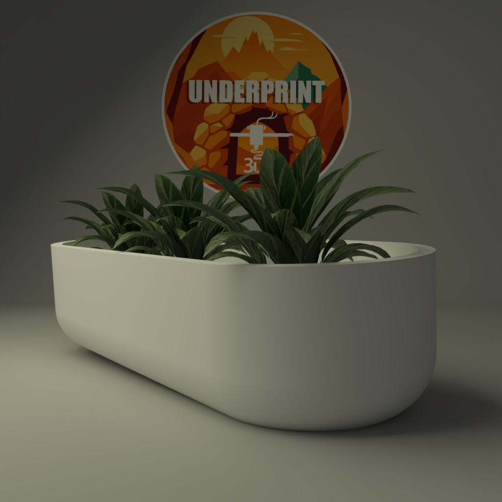 Jardinière Minimaliste Ovale Large