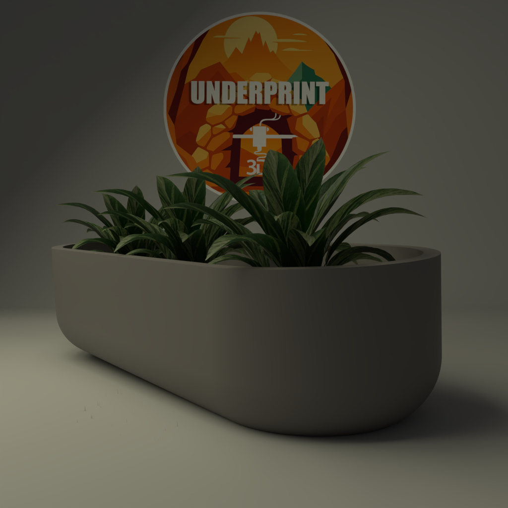 Jardinière Minimaliste Ovale Large