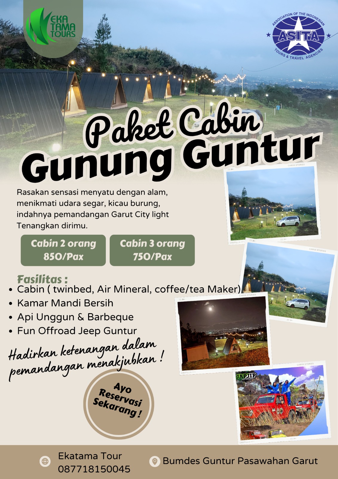 Paket Cabin Gunung guntur