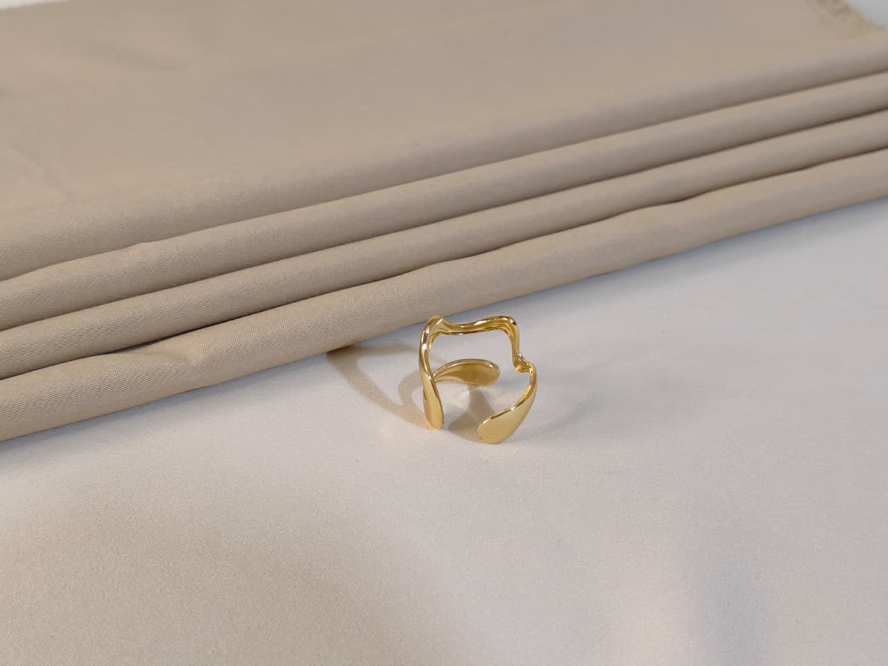 Abstract Gold Ring