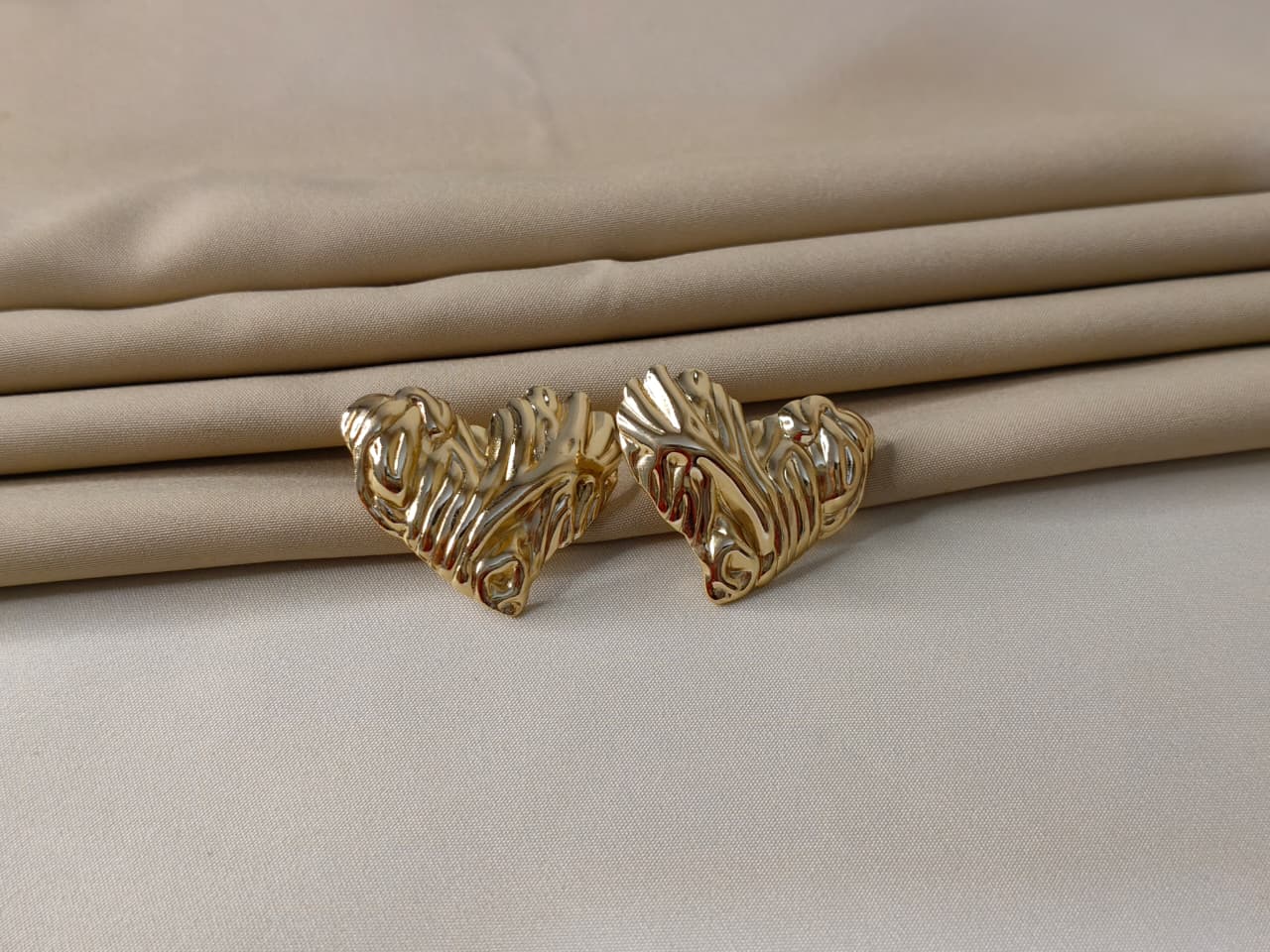 Gold-tone Heart Earrings