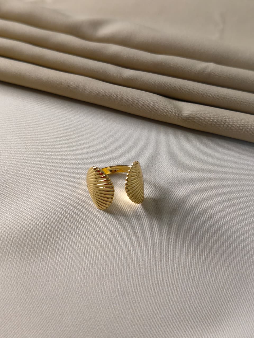 Gold Shell Adjustable Ring