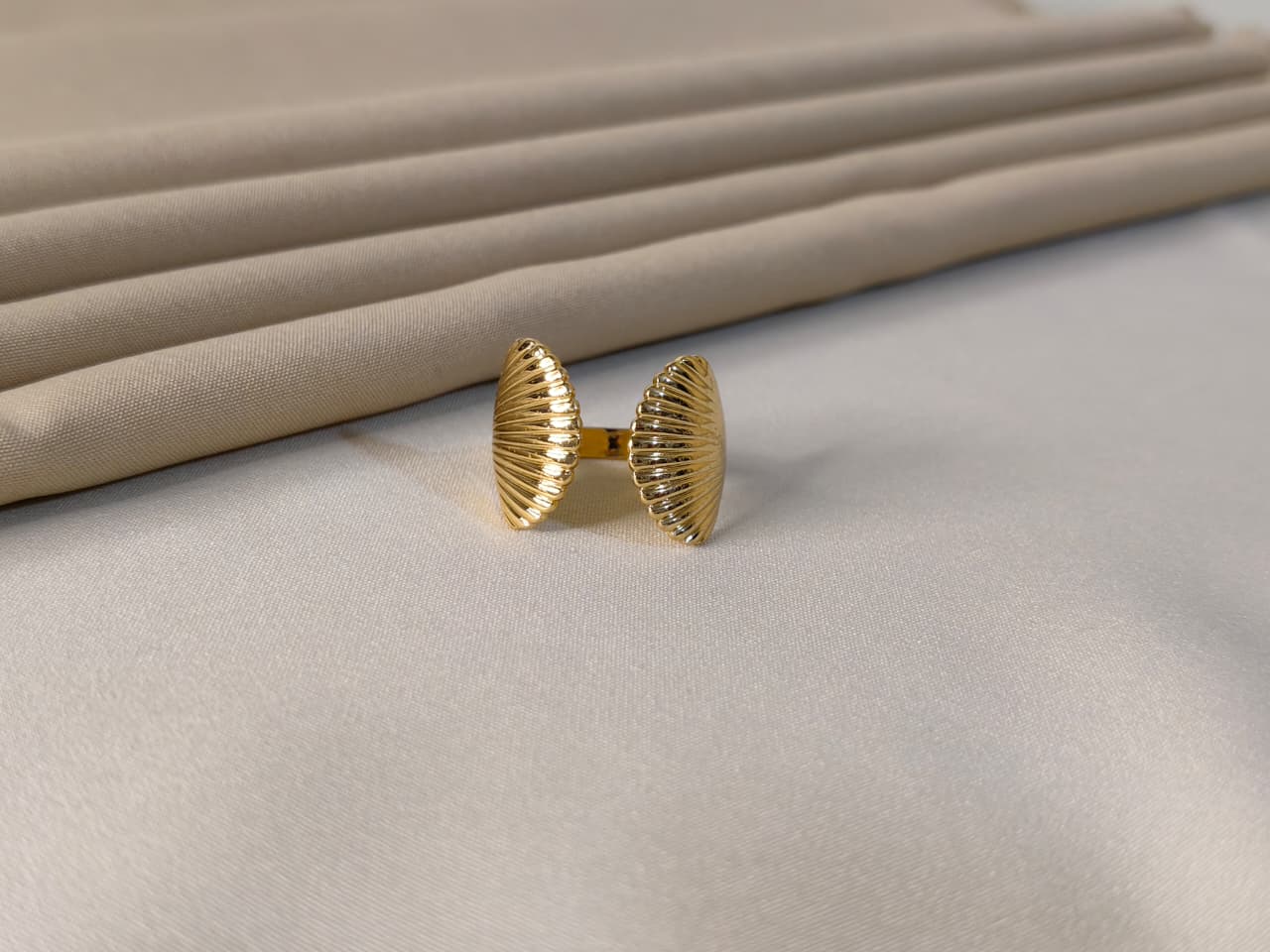 Gold Shell Adjustable Ring