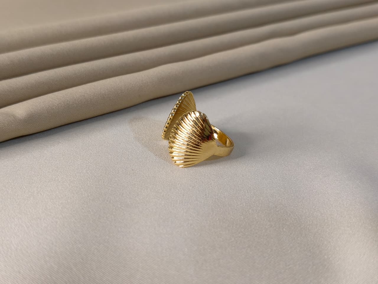 Gold Shell Adjustable Ring
