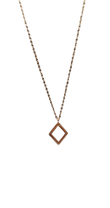 Geometric Gold Pendant Necklace