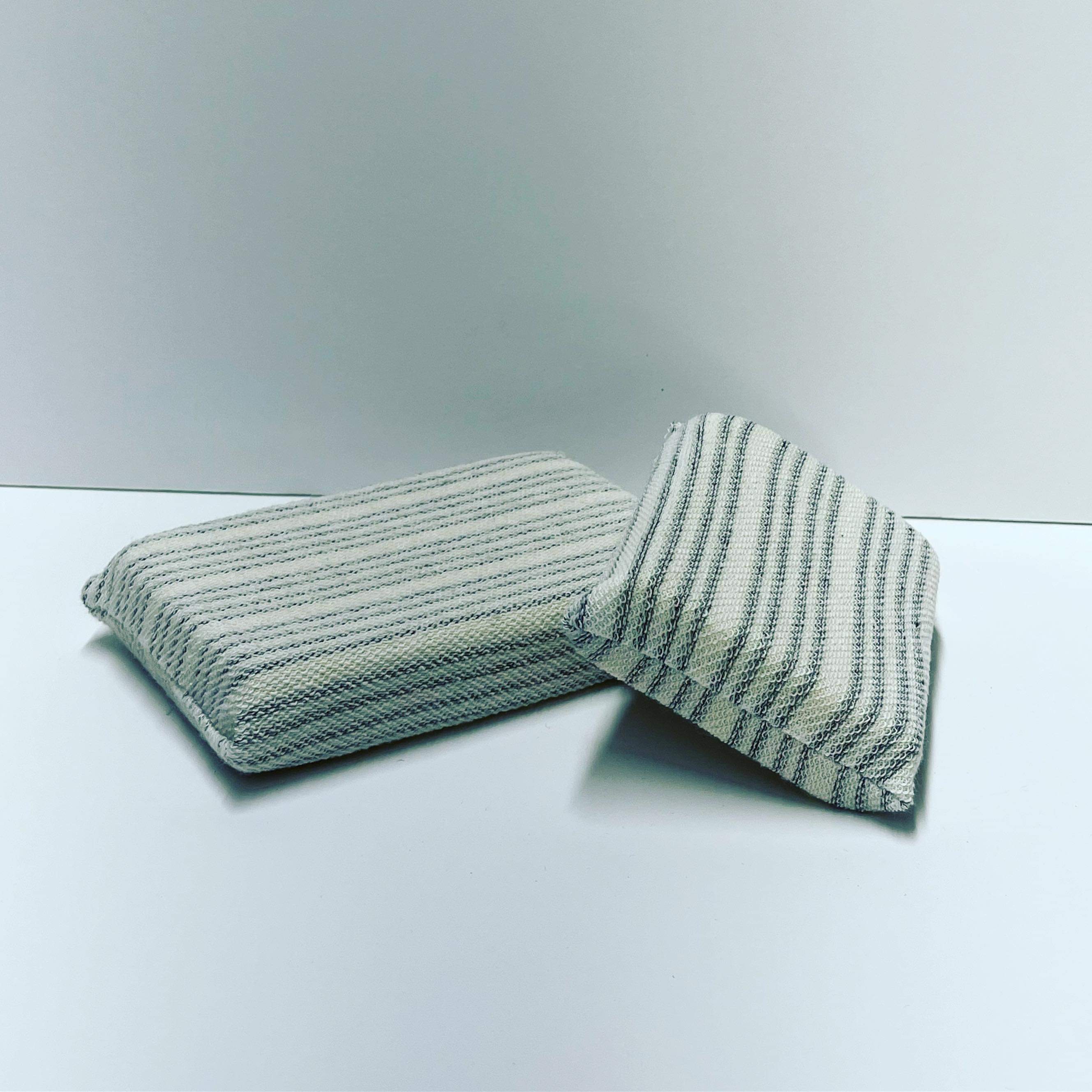Striped fabric cushioning pads