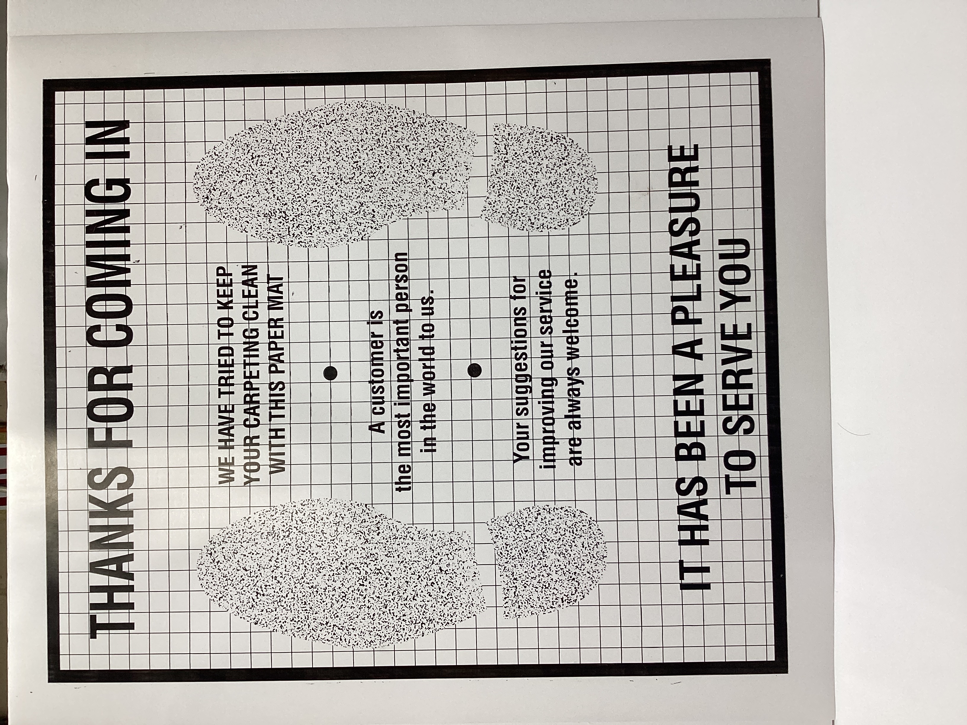 Car Service Floor Mat 