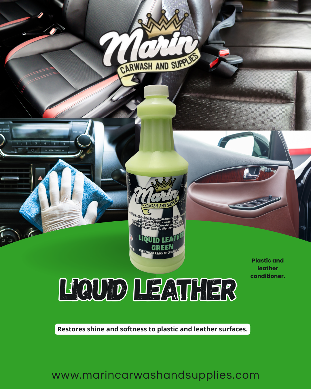 Green Liquid Leather