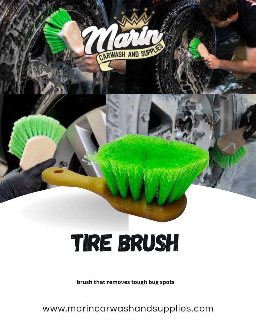 Green Bristle Cleaning Brush