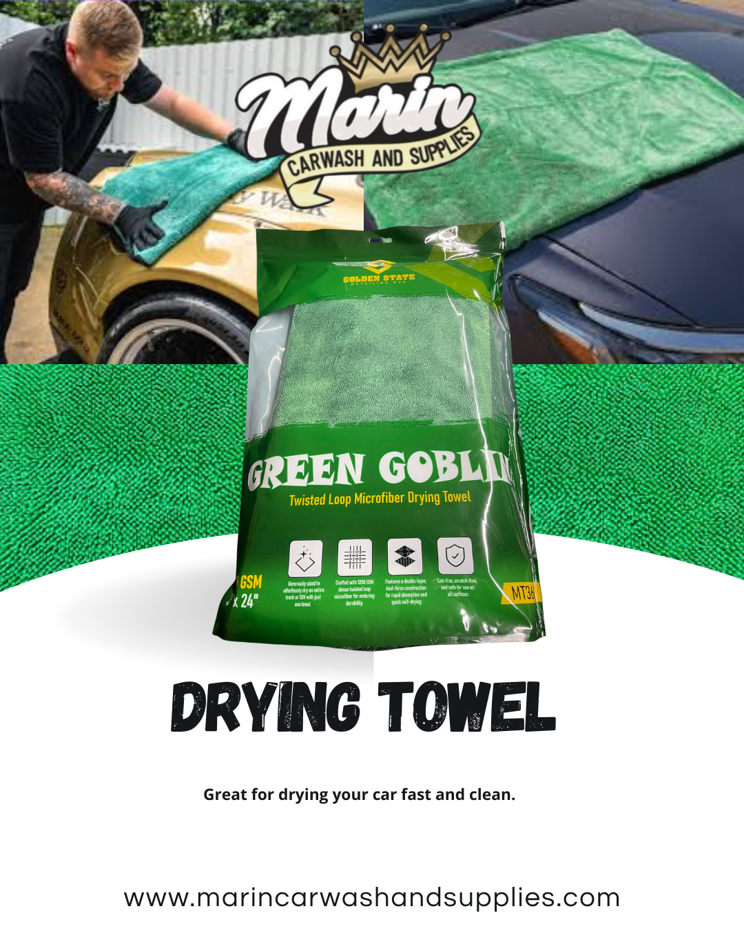 Green Drying Towel