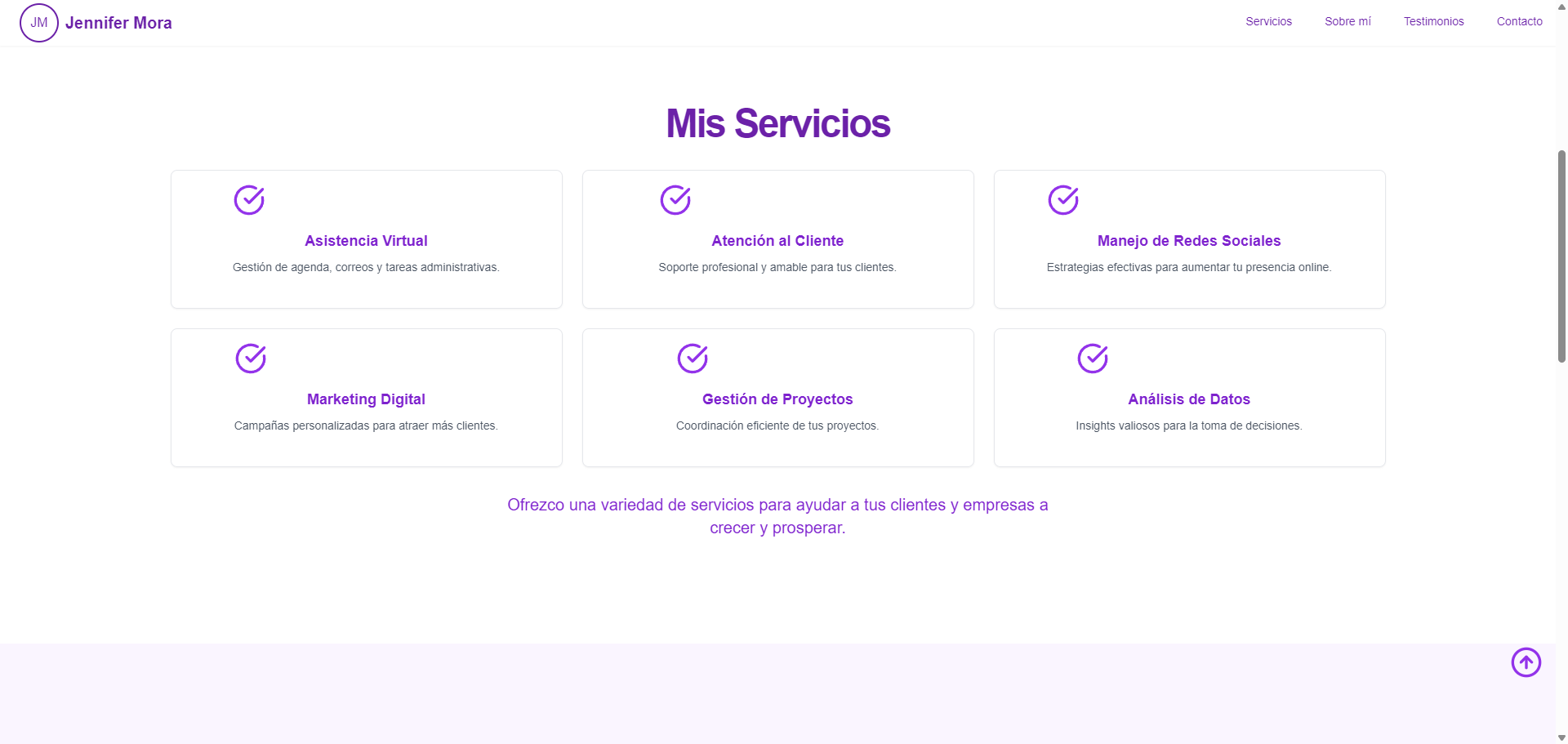 Asistente Virtual – Sitio Web Profesional