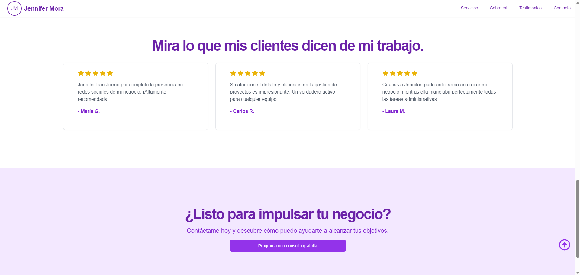 Asistente Virtual – Sitio Web Profesional