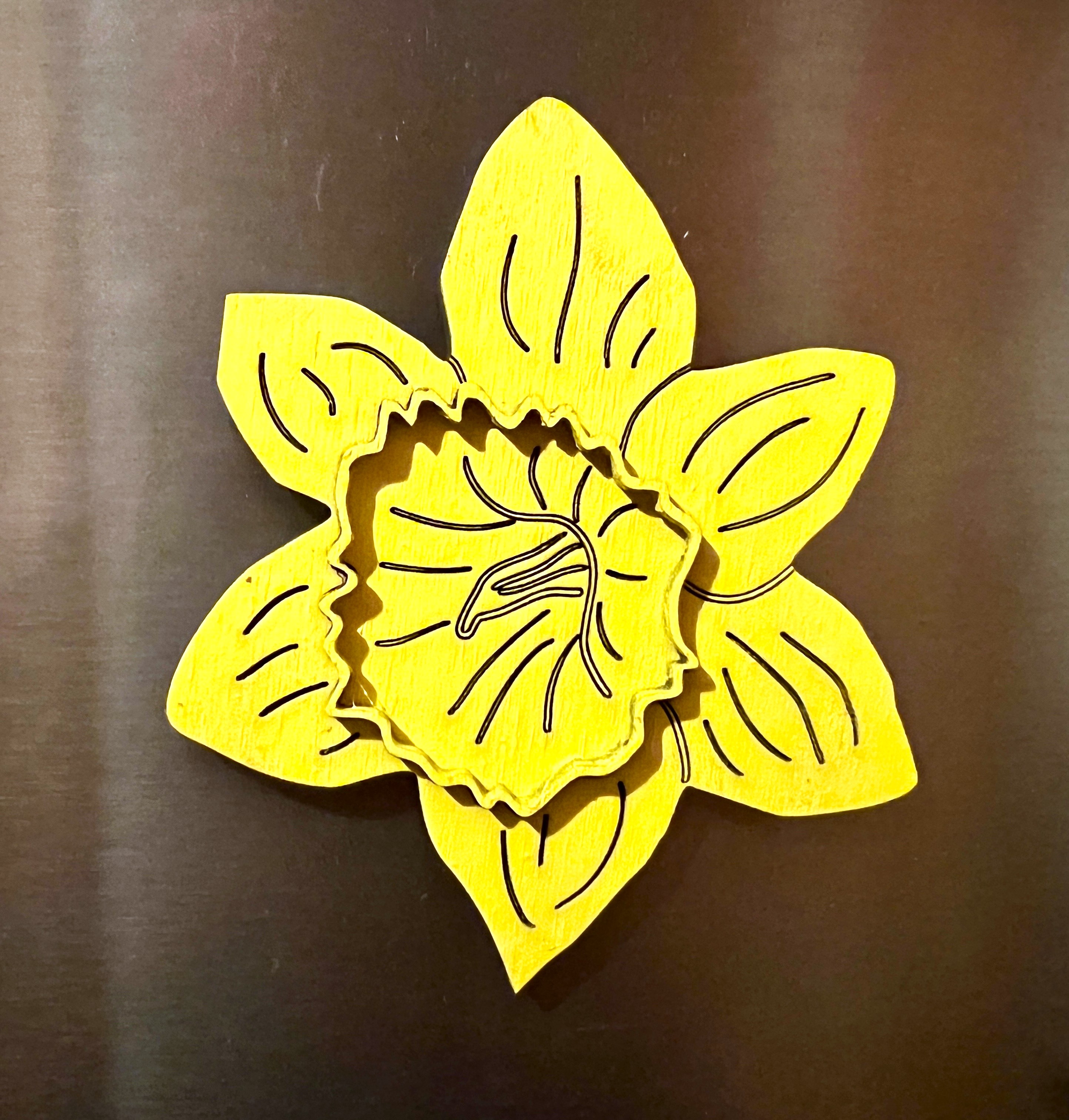 Magnet Oergell y Cennin Pedr | Daffodil Fridge Magnet