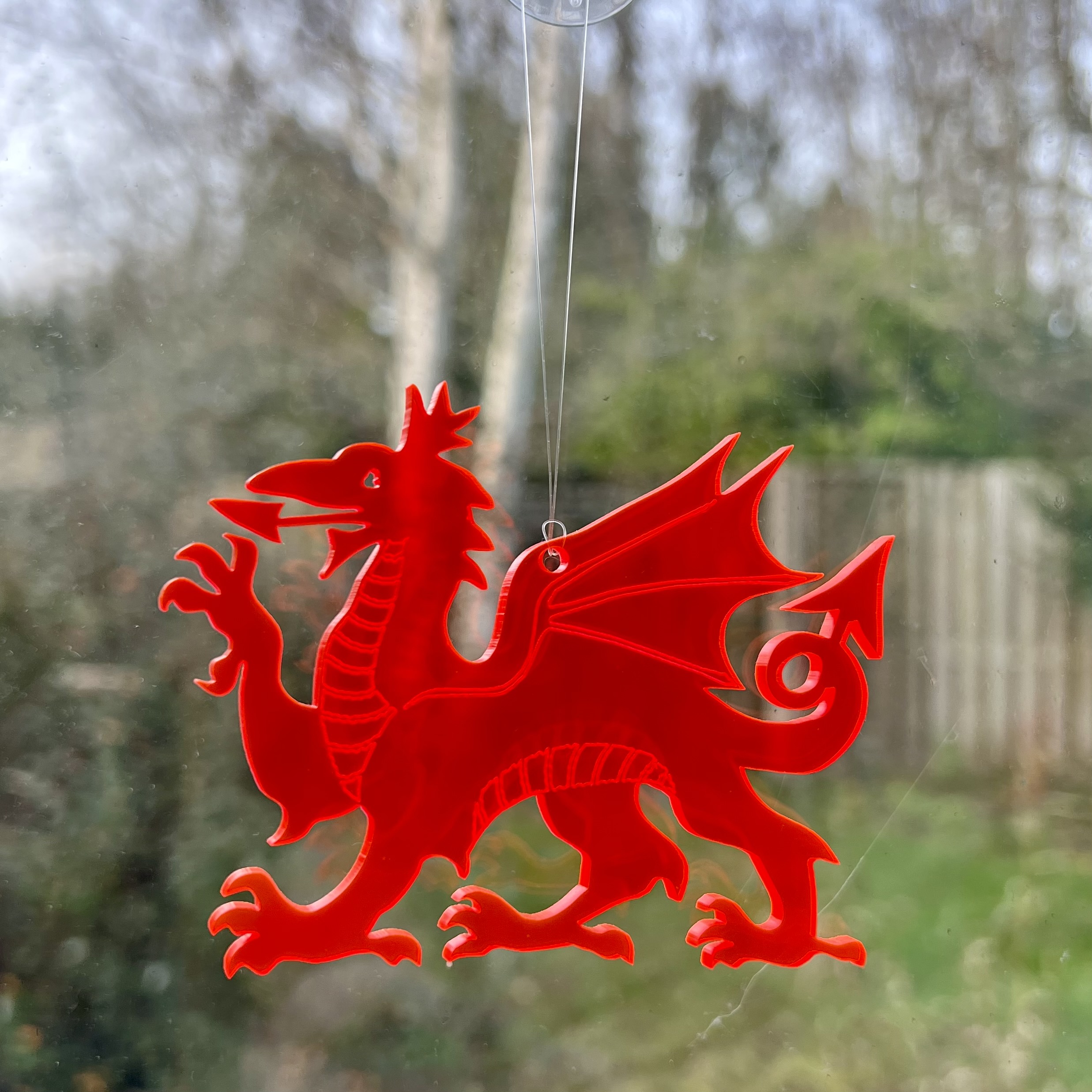Decorative Welsh Dragon in Acrylic | Addurn Draig Cymreig Acrylic