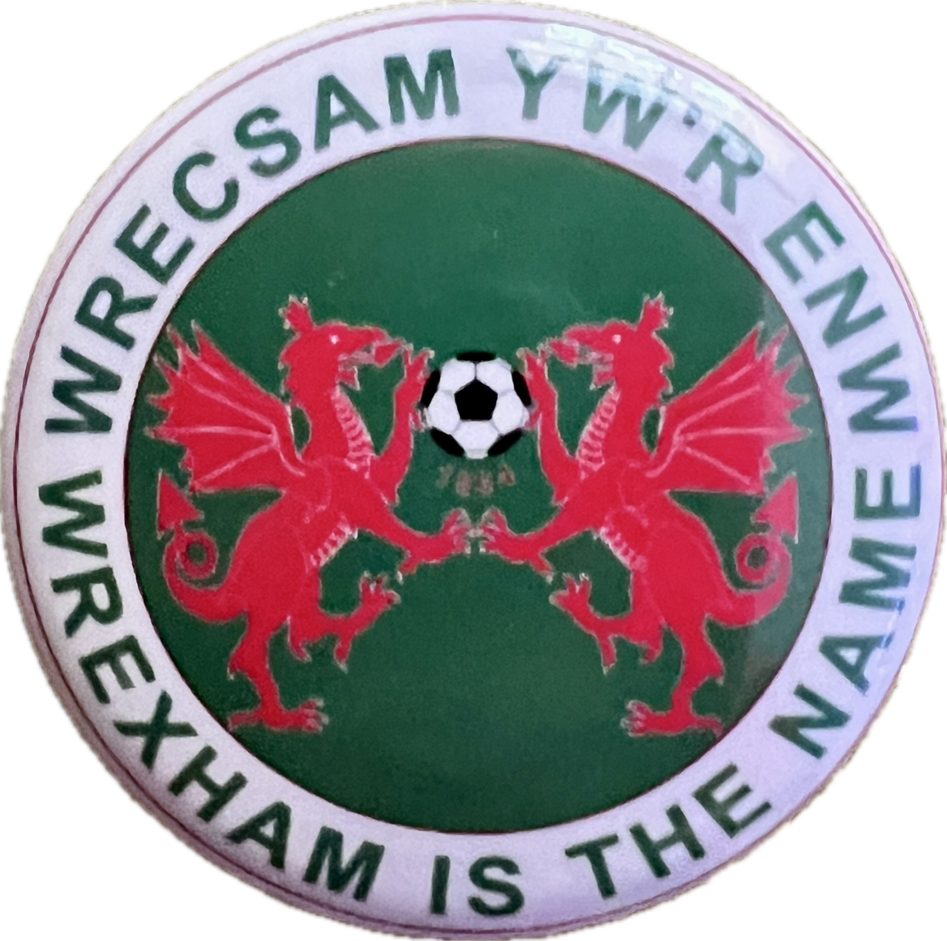 Bathodynnau ar thema Wrecsam  | Wrexham-themed Badges