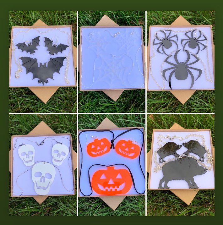  Neclisau a Clustdlysau Calan Gaeaf | Calan Gaeaf (Halloween) Necklaces and Earrings