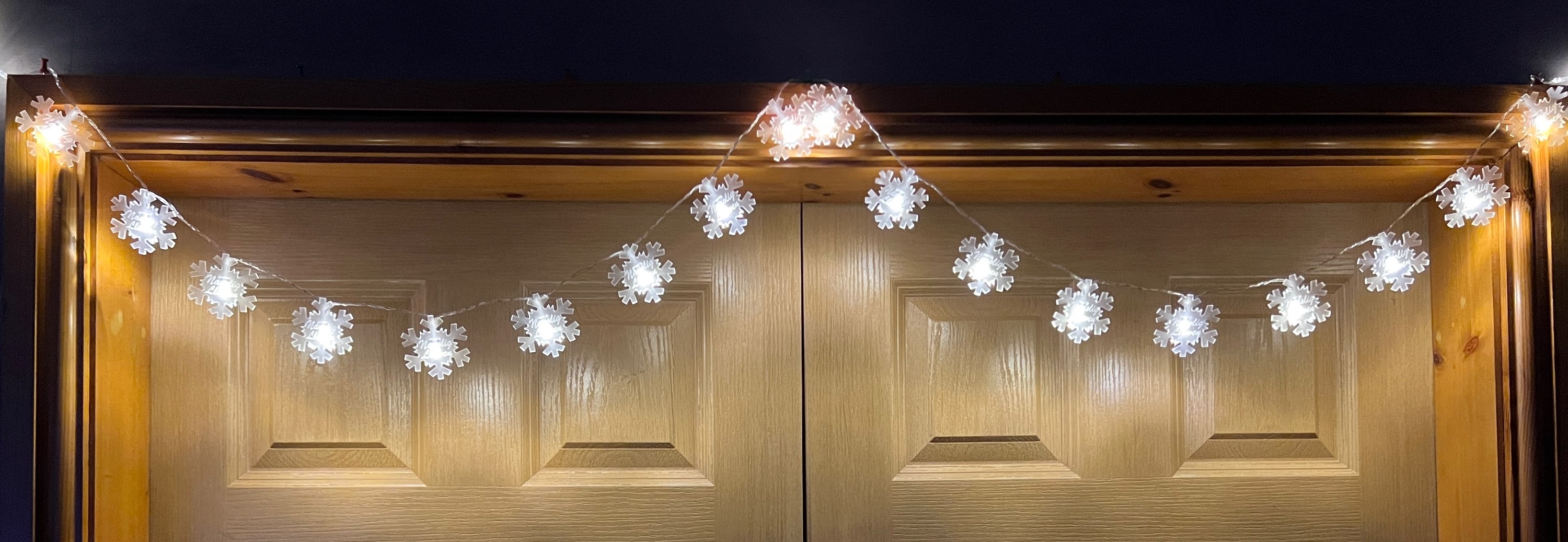 Set o Oleuadau Pluen Eira 'Nadolig Llawen' | Set of 'Nadolig Llawen' Snowflake Lights