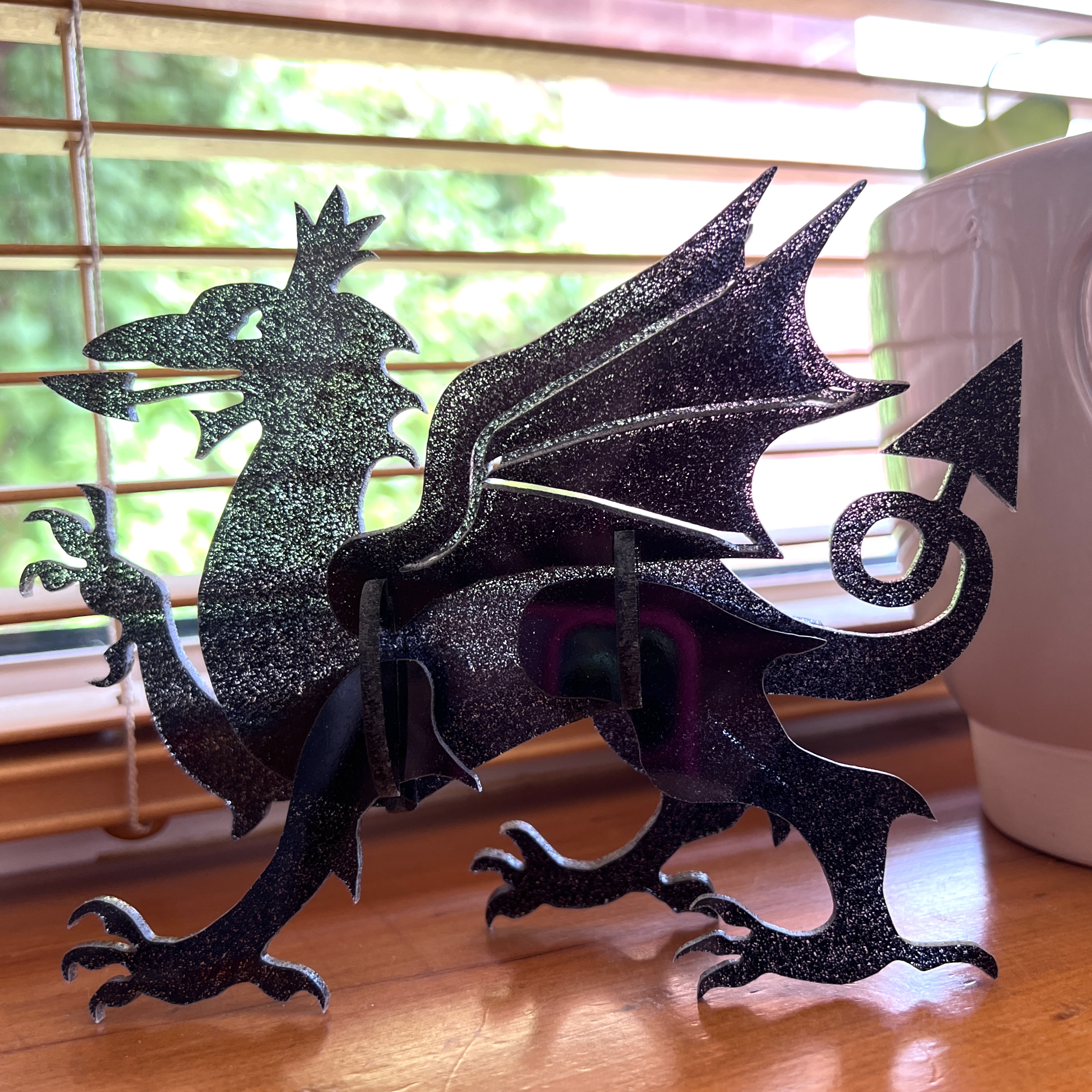  Draig Glitter 3D | 3D Glitter Dragon