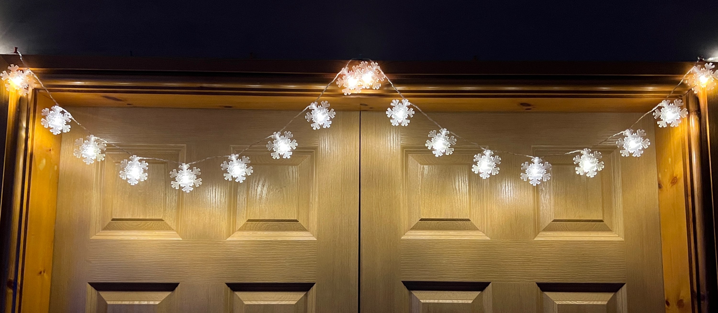 Set o Oleuadau Pluen Eira 'Nadolig Llawen' | Set of 'Nadolig Llawen' Snowflake Lights