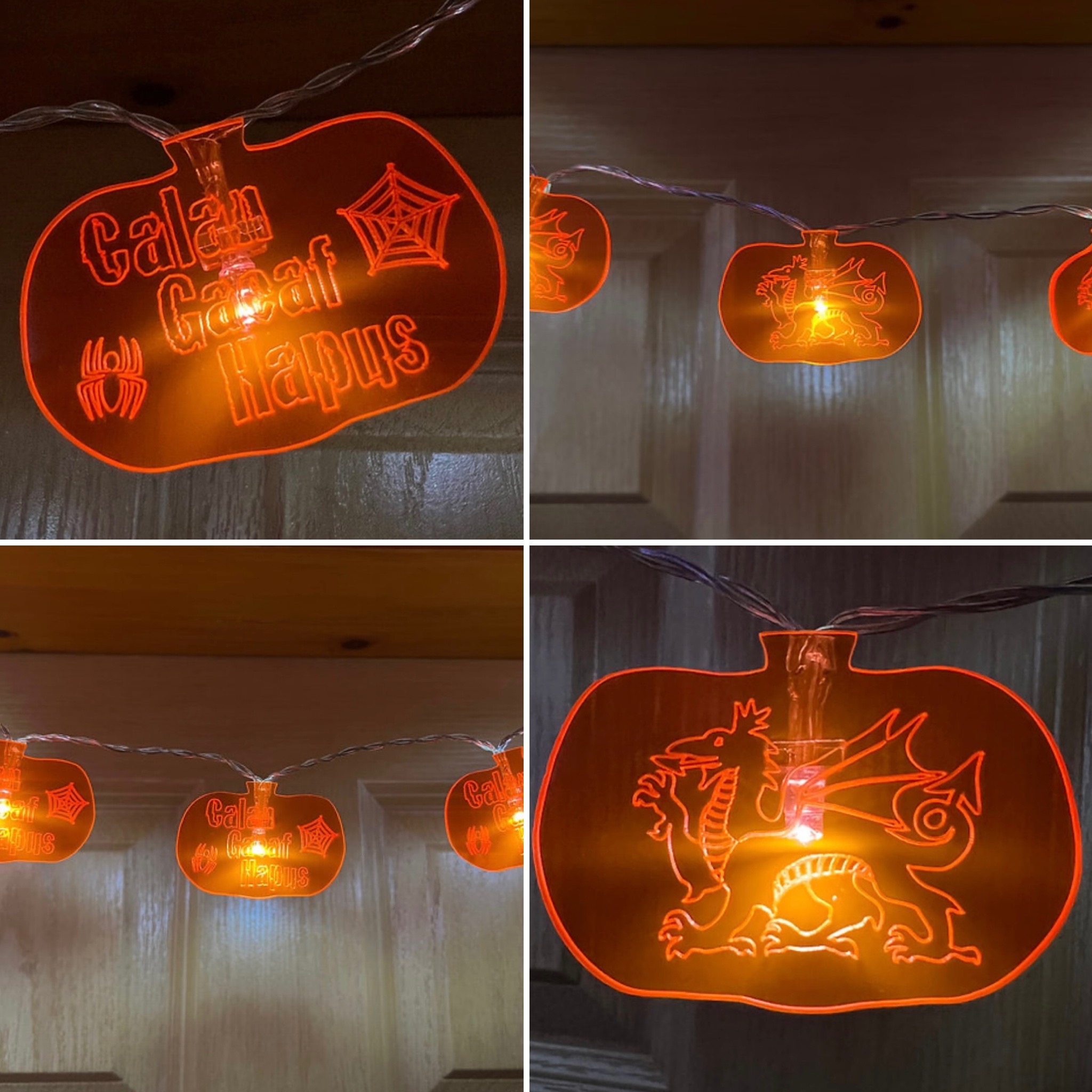 Goleuadau Pwmpen Calan Gaeaf | Calan Gaeaf Pumpkin Lights