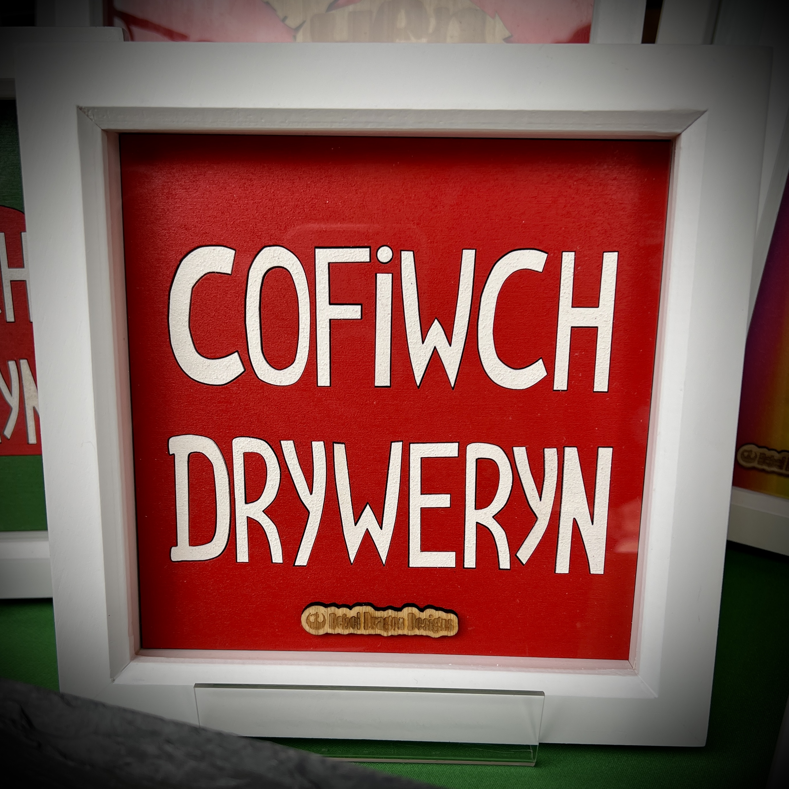 Cofiwch Dryweryn mewn ffrâm bocs | Cofiwch Dryweryn in box frame