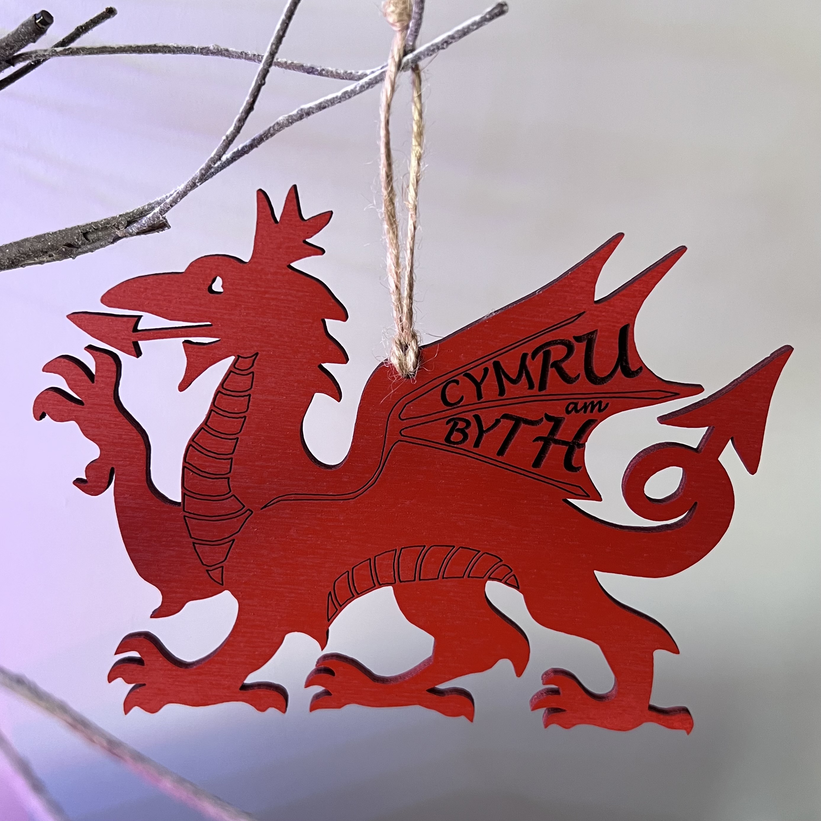 ‘Cymru am Byth’ Wooden Dragon | Draig Pren ‘Cymru am Byth’