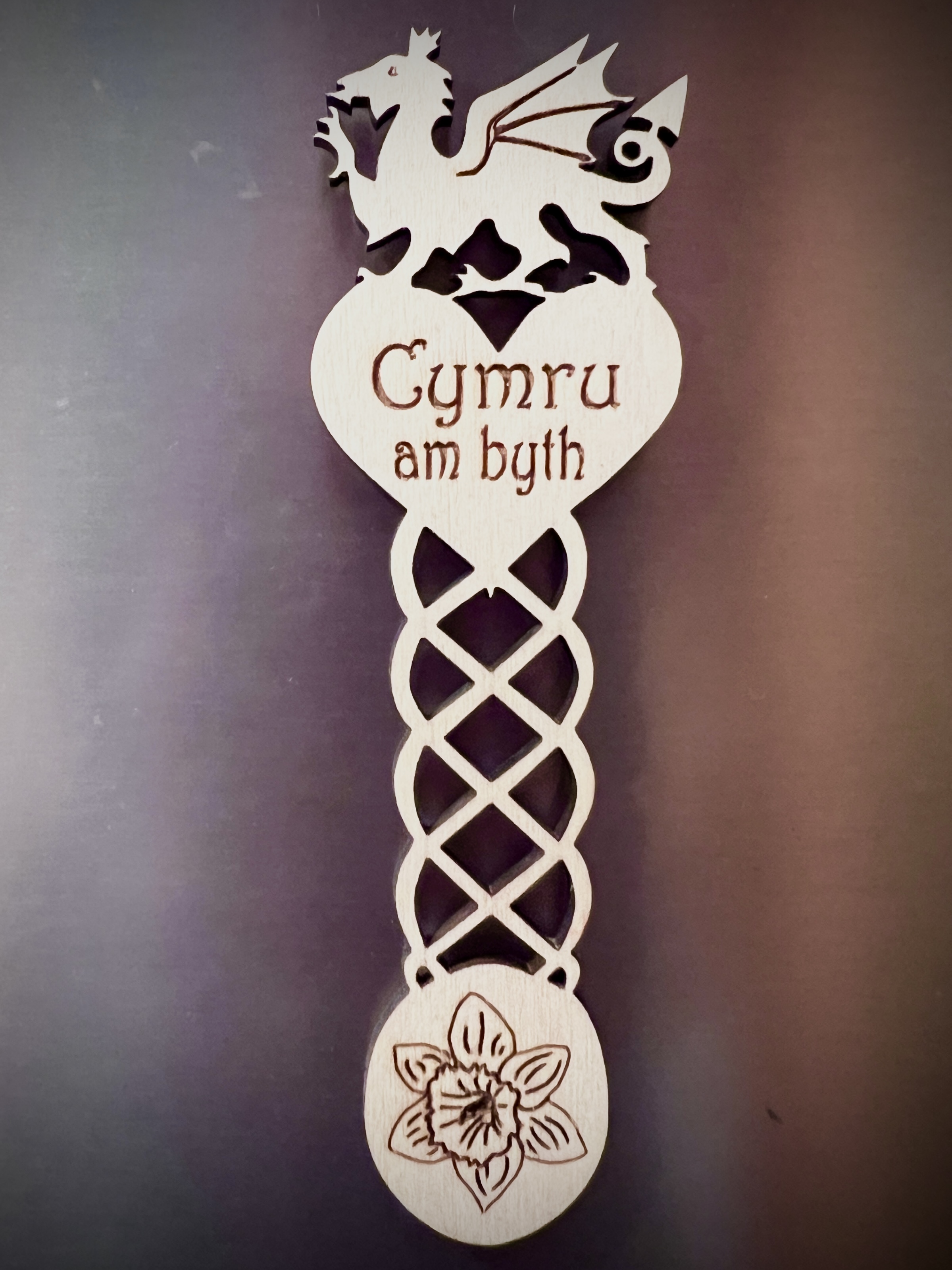 Magnet Oergell Llwy Caru | Love Spoon Fridge Magnet