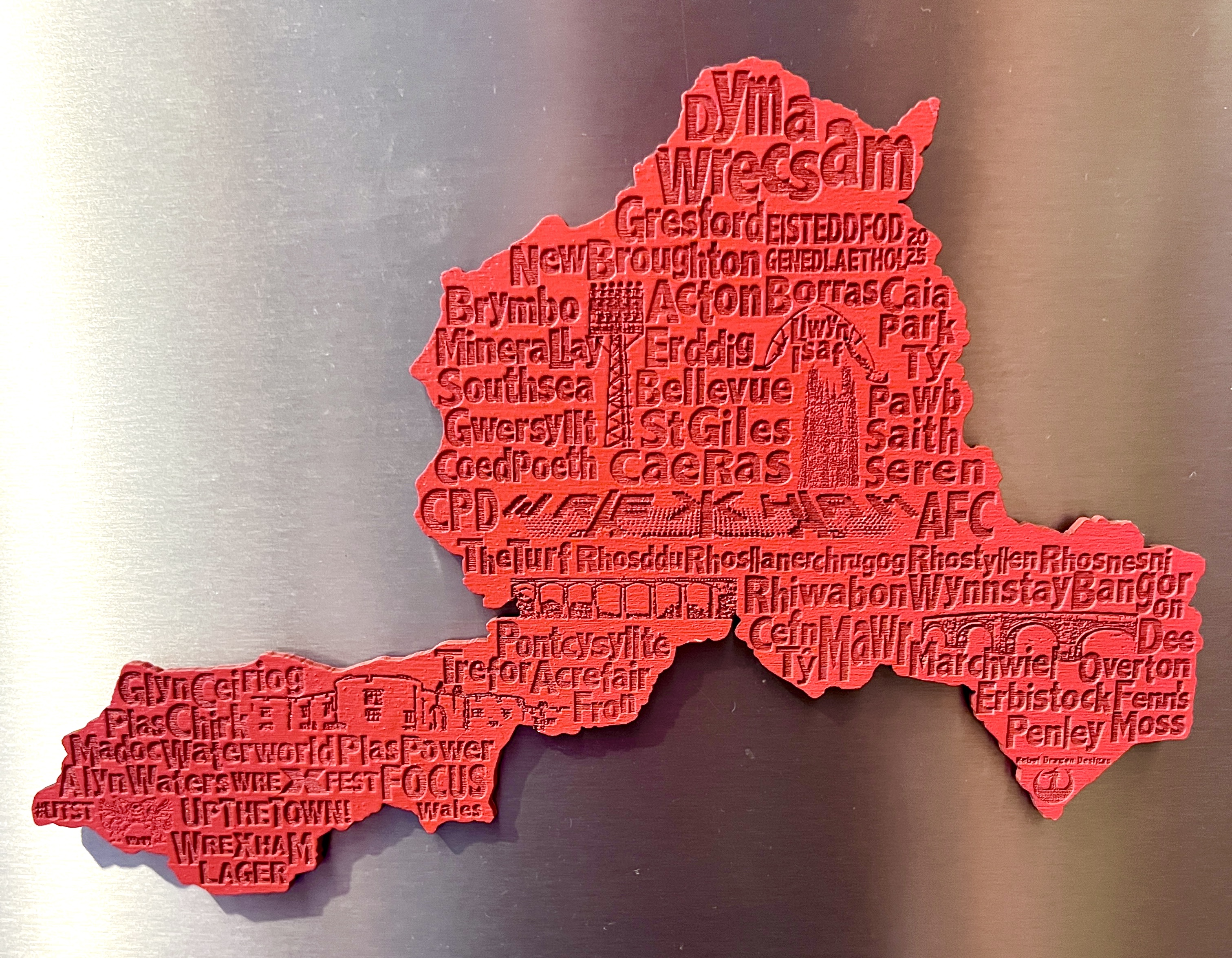 Magnet Oergell Dyma Wrecsam | This is Wrexham Fridge Magnet 
