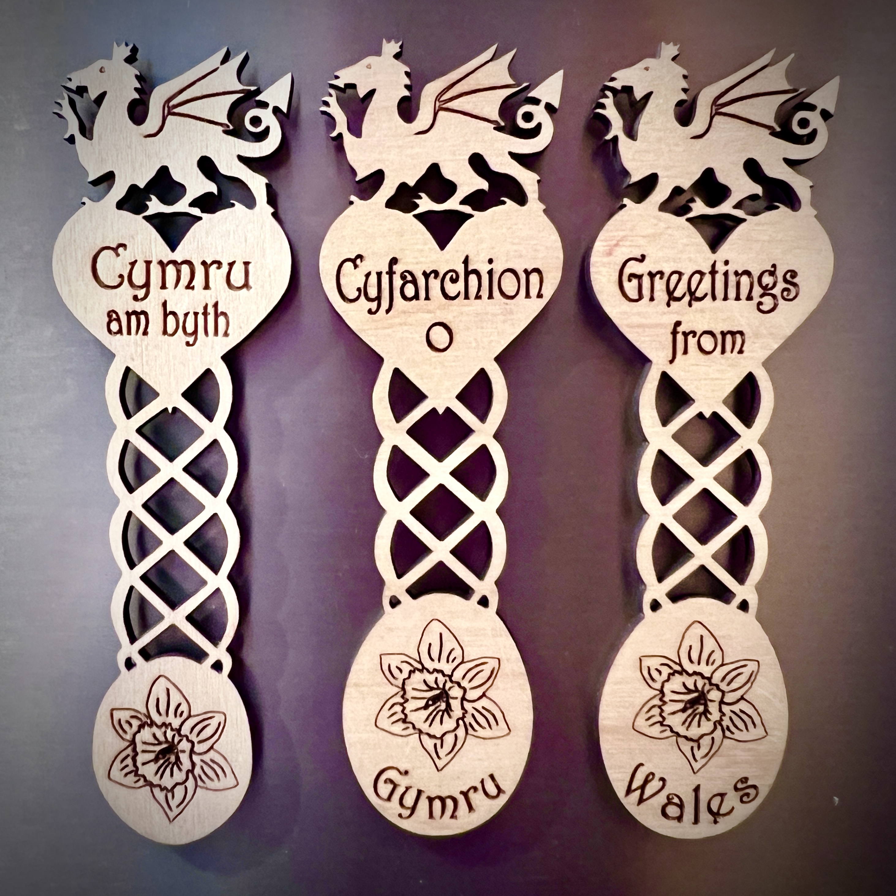 Magnet Oergell Llwy Caru | Love Spoon Fridge Magnet
