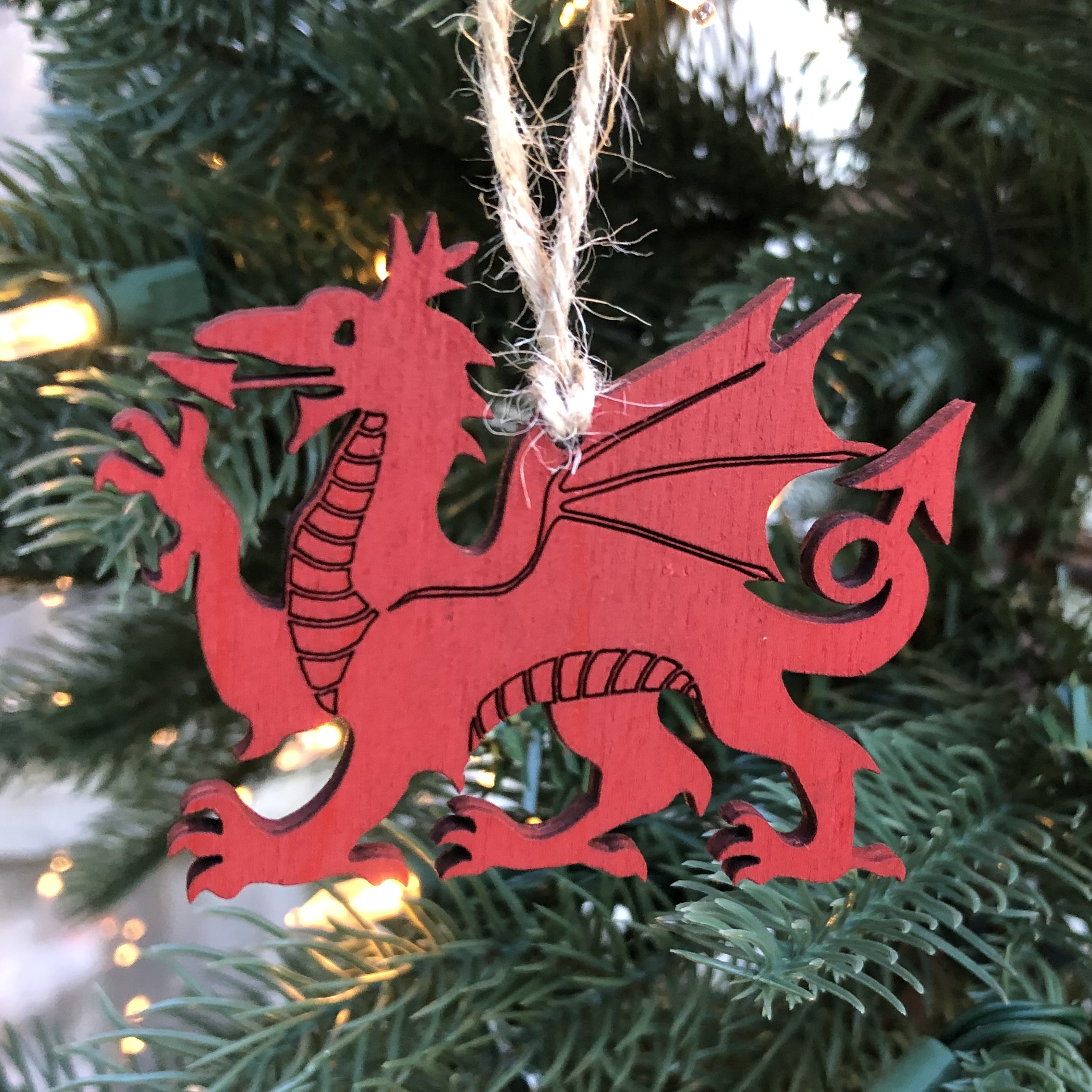 Wooden Dragon Decoration | Addurn Draig Pren