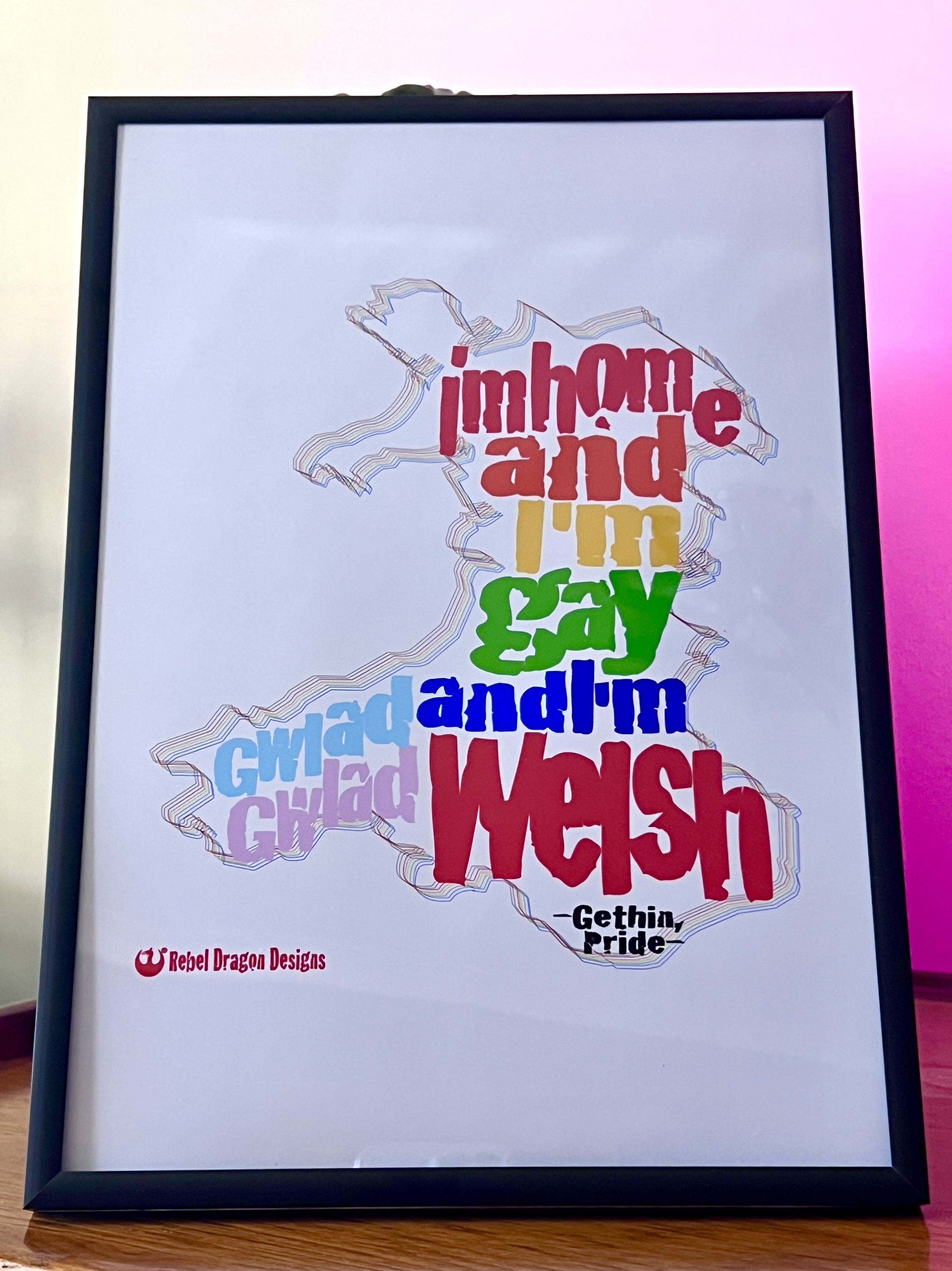 Print ‘Home, Gay and Welsh’ | ‘Home, Gay and Welsh’  Print