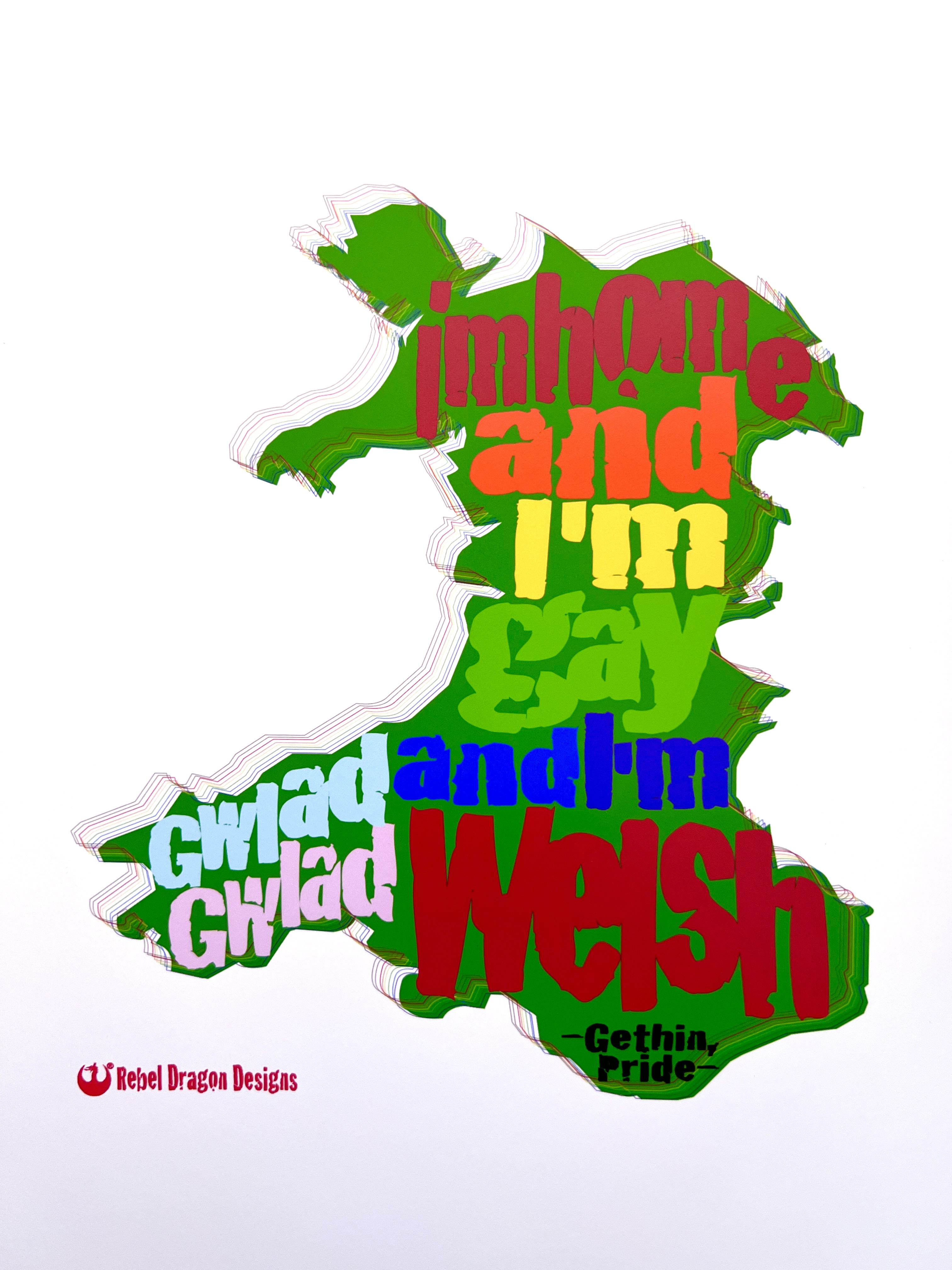 Print ‘Home, Gay and Welsh’ | ‘Home, Gay and Welsh’  Print