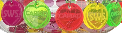 Torch Allwedd ‘Loveheart’ Cymraeg | ‘Loveheart’ Keyring with Welsh Message