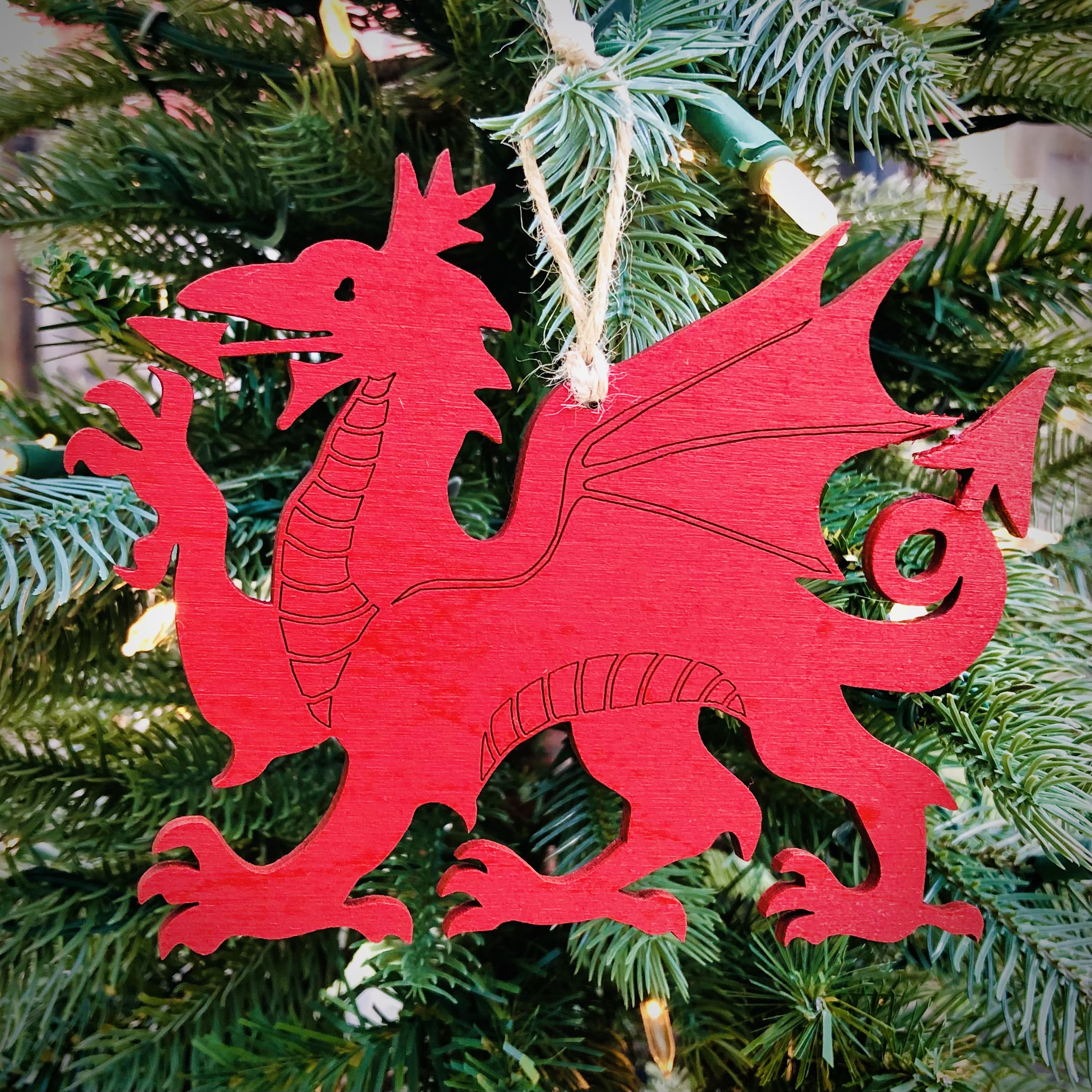 Wooden Dragon Decoration | Addurn Draig Pren