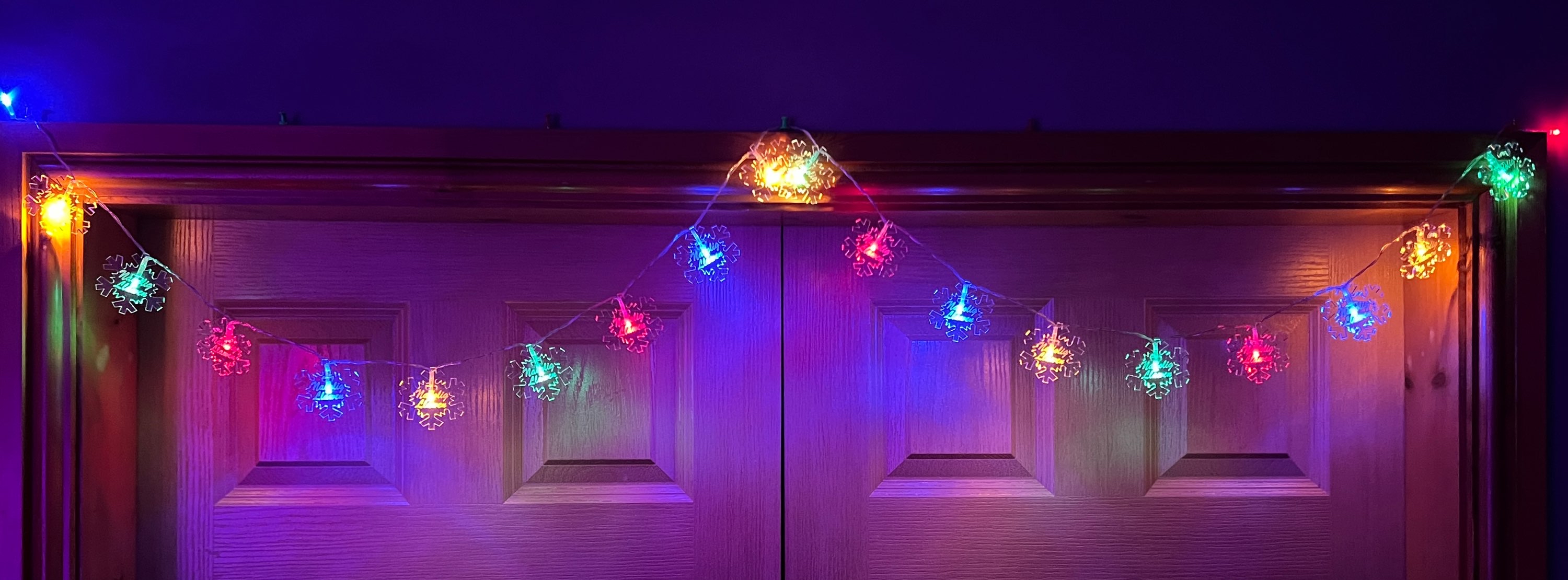 Set o Oleuadau Pluen Eira 'Nadolig Llawen' | Set of 'Nadolig Llawen' Snowflake Lights