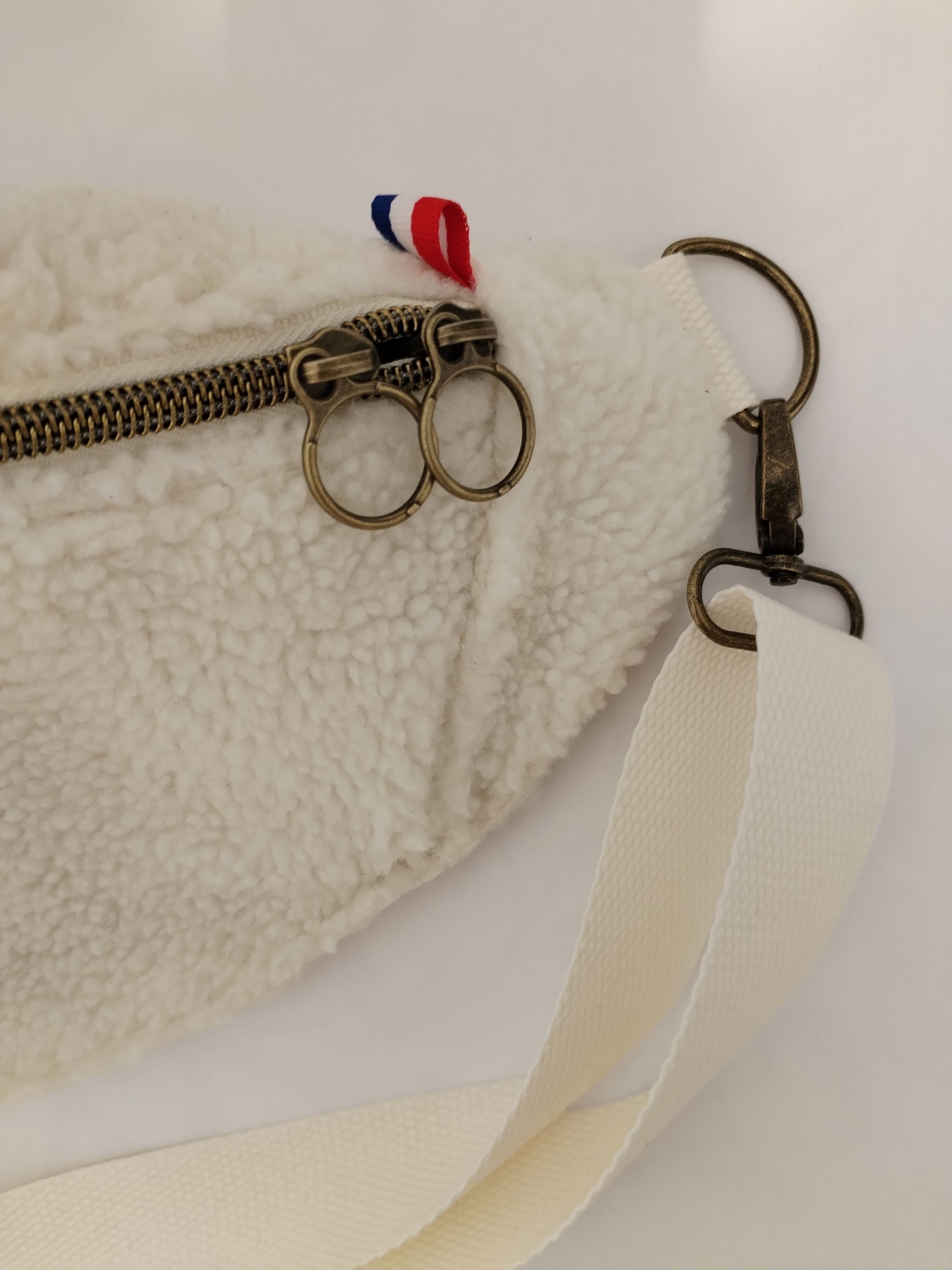 Banane "La Quotidienne" moyen Vichy bleu ciel et moumoute